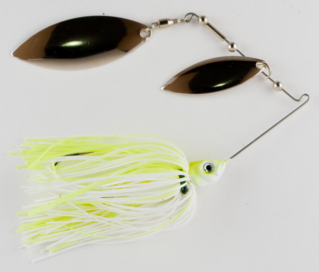 Hidden Weight SpinnerBait **Chartruese and White**